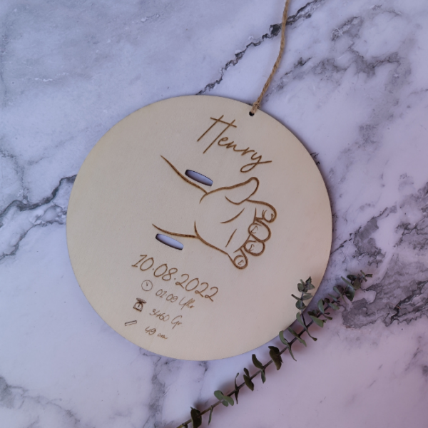 SVG Laser Datei Halter für Geburtsarmband Geschenk zur Geburt Laserdatei SVG Datei – Bild 2