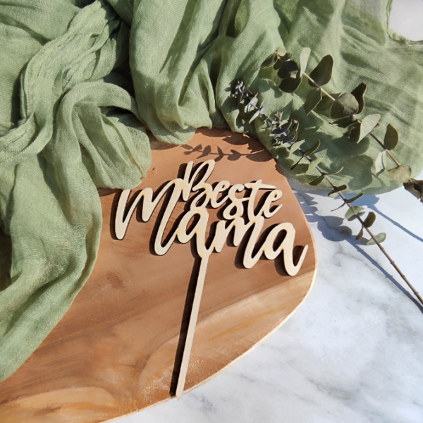 SVG Laser Datei Cake Topper Mama Beste Mama Muttertag 3er Set Laserdatei SVGDatei – Bild 7