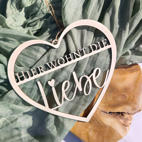 SVG Laser Datei Kranz Hier wohnt die Liebe Herzkranz Türkranz Hoop Loop Laserdatei SVG Datei – Bild 3