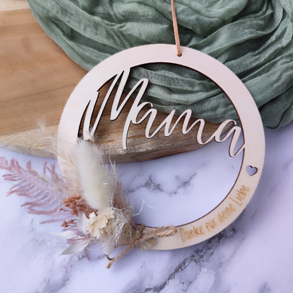 SVG Laser Datei Mama Kranz mit Cut Out Muttertag Hoop Loop – Bild 3