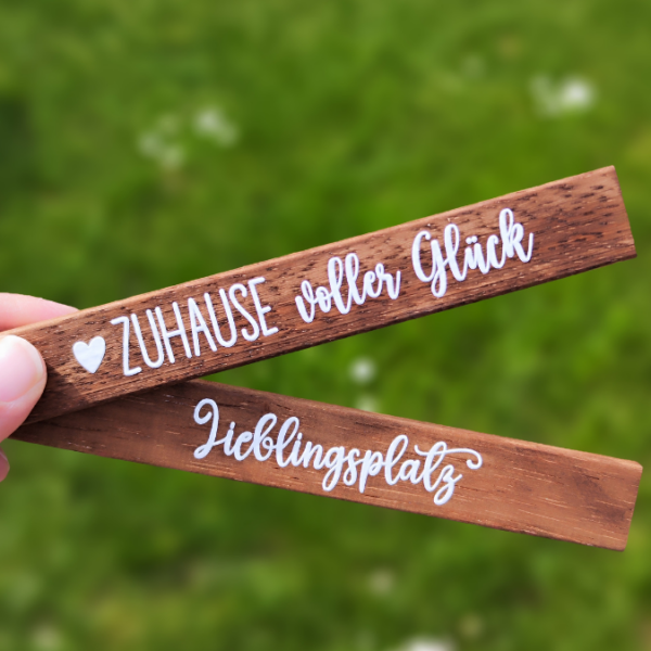 Randlose Rub On "Zuhause"  weiß - DIN A5 – Bild 2