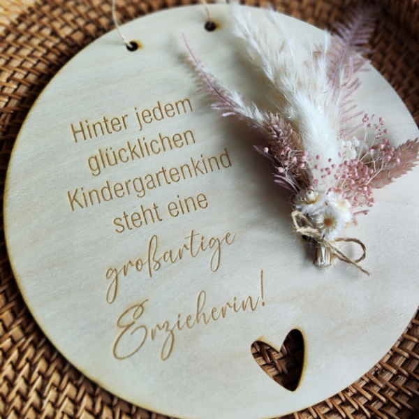 SVG Laser Datei Holzscheibe Erzieherin Danke Abschied Kindergarten Laserdatei SVG Datei – Bild 3