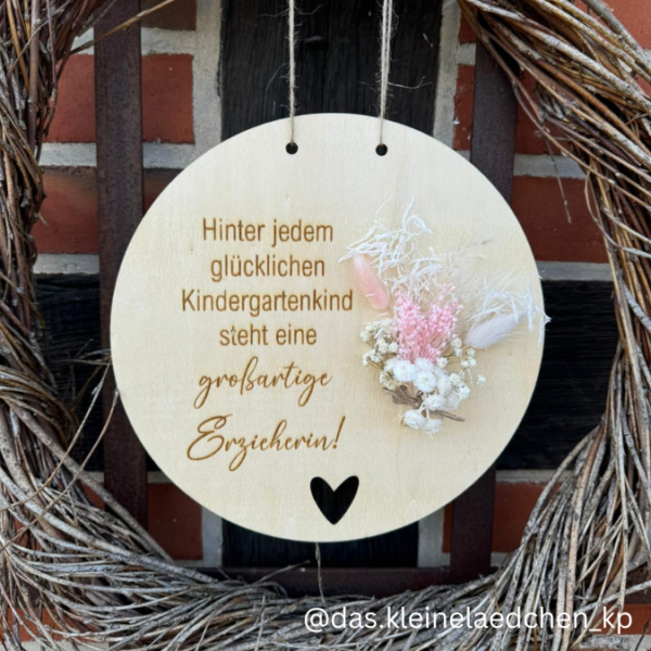 SVG Laser Datei Holzscheibe Erzieherin Danke Abschied Kindergarten Laserdatei SVG Datei – Bild 2