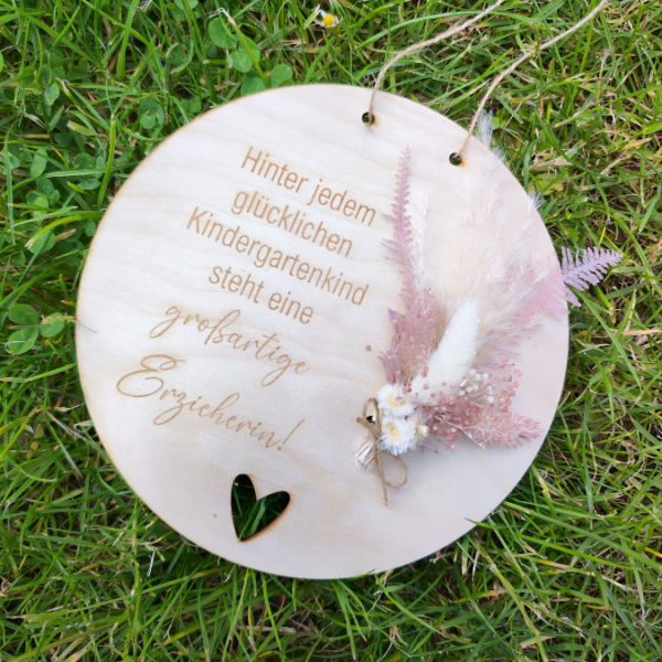 SVG Laser Datei Holzscheibe Erzieherin Danke Abschied Kindergarten Laserdatei SVG Datei – Bild 4