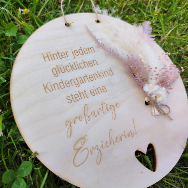 SVG Laser Datei Holzscheibe Erzieherin Danke Abschied Kindergarten Laserdatei SVG Datei – Bild 5