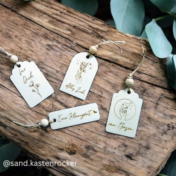 SVG Laser Datei Geschenkanhänger Anhänger für Geschenke und Mitbringsel Laserdatei SVG Datei – Bild 2