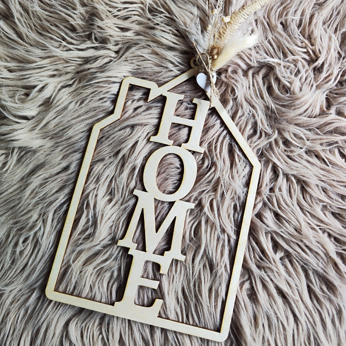 SVG Laser Datei Haus Kranz Home zum Hängen und stellen 2in1 SVG Datei – Bild 2