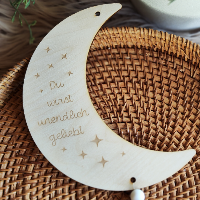 SVG Laser Datei Mond zum Hängen 4in1 Sonnenfänger Mobile Geschenk für Kinder SVG Datei – Bild 4