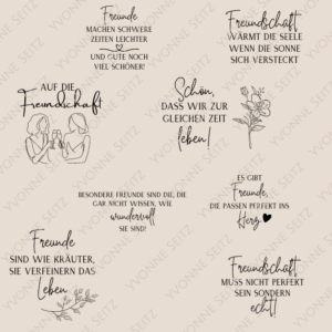 SVG Laser Datei FREUNDSCHAFT Laserdatei SVG Datei
