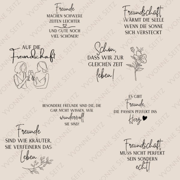 SVG Laser Datei FREUNDSCHAFT Laserdatei SVG Datei