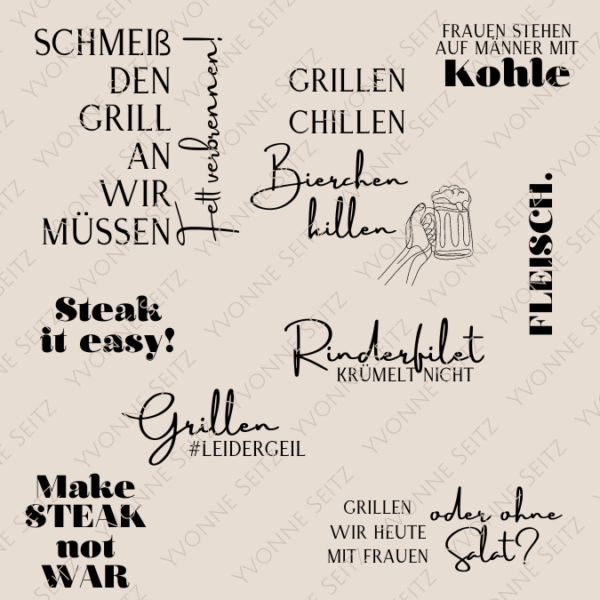 SVG Laser Datei GRILLEN Laserdatei SVG Datei