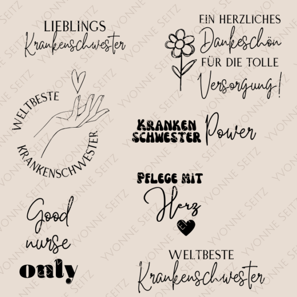 SVG Laser Datei KRANKENSCHWESTER Laserdatei SVG Datei