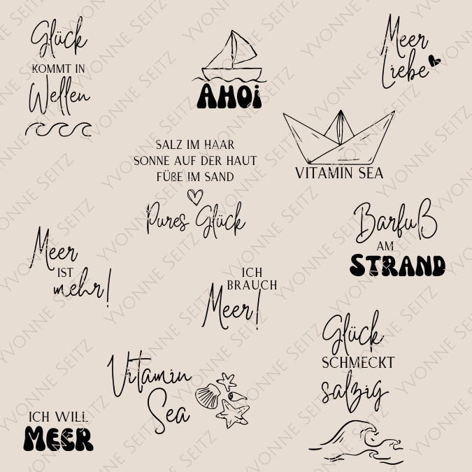 SVG Laser Datei MEER Laserdatei SVG Datei