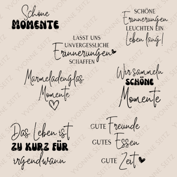 SVG Laser Datei SCHÖNE MOMENTE Laserdatei SVG Datei