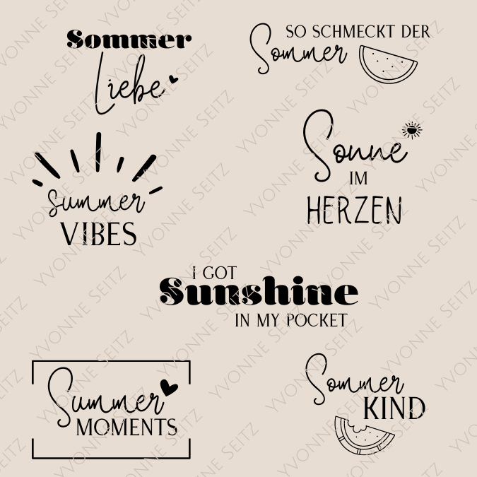 SVG Laser Datei SOMMER LIEBE Laserdatei SVG Datei