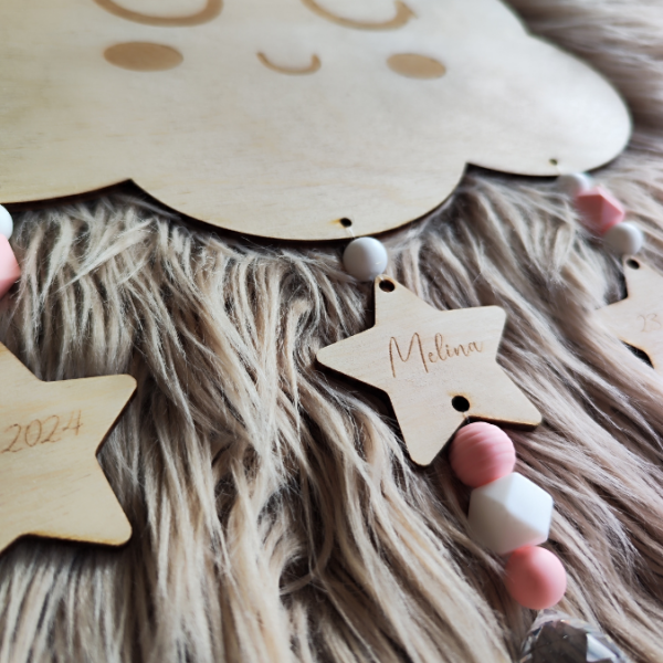 SVG Laser Datei Wolke Kinderzimmer Haarspangenhalter Sonnenfänger Laserdatei SVGDATEI – Bild 4