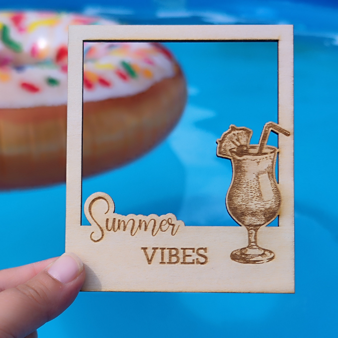 SVG Laser Datei Retrorahmen Vintagerahmen Urlaub Sommer Sommerurlaub SVG Datei – Bild 7