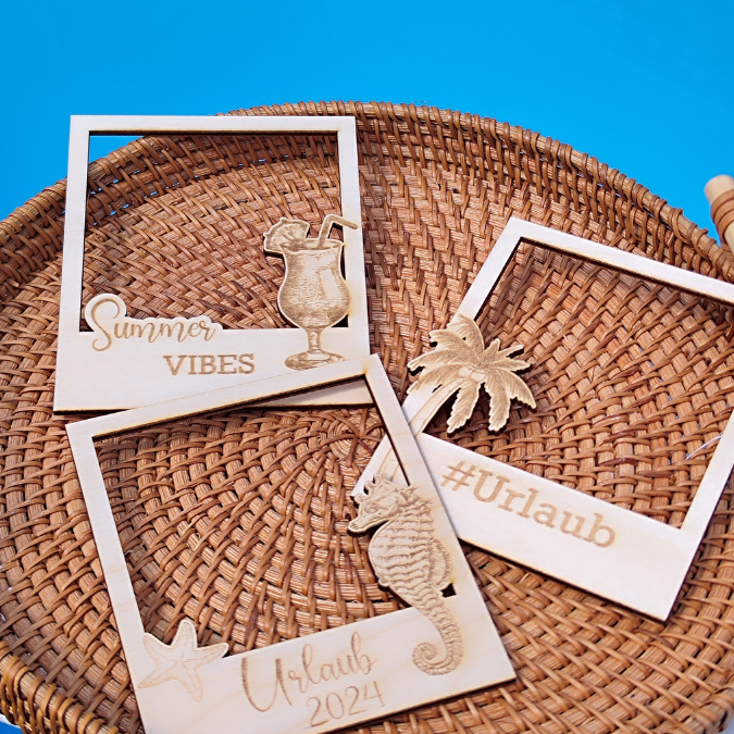 SVG Laser Datei Retrorahmen Vintagerahmen Urlaub Sommer Sommerurlaub SVG Datei – Bild 3