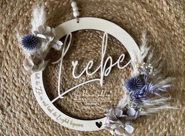 SVG Laser Datei Hochzeitskranz Kranz Hochzeit Liebe Ja SVG Datei – Bild 3