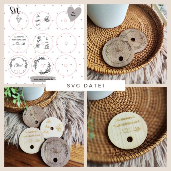 SVG Laser Datei Glasabdeckung Deckel für Glas Gläser Insektenschutz SVG Datei