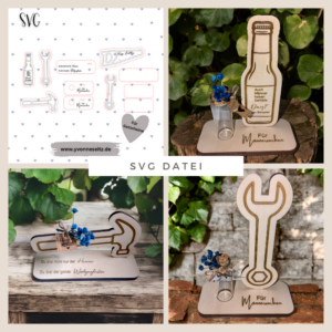 SVG Laser Datei 3mm UND 4mm Männersachen Geldgeschenk Gutscheine Geschenkidee für Männer SVG Datei