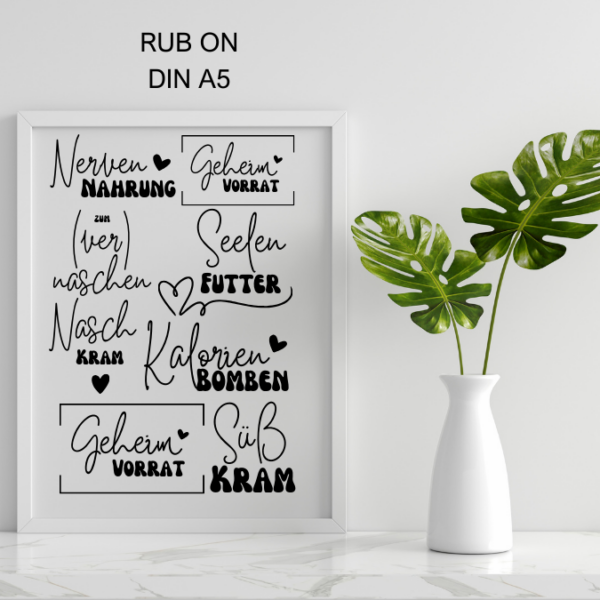 Randlose Rub On "Nervennahrung" - DIN A5