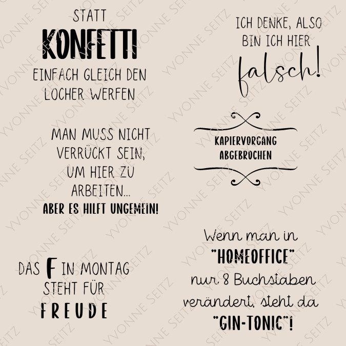 SVG Laser Datei SPRÜCHE FÜR TASSEN 2 ARBEIT Laserdatei SVG Datei