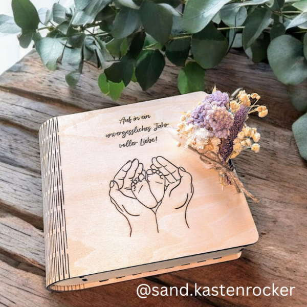 SVG Laser Datei Babybuch Fotoalbum Aufbewahrung Box für Polaroids SVG Datei 3mm UND 4mm – Bild 4