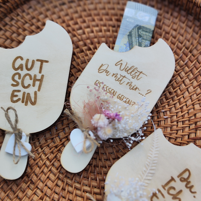 SVG Laser Datei Eis 6 Designs Gutscheinverpackung Geldgeschenk Gutscheine Geschenkidee Sommer SVG Datei – Bild 7