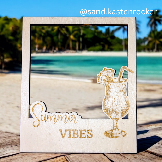 SVG Laser Datei Retrorahmen Vintagerahmen Urlaub Sommer Sommerurlaub SVG Datei – Bild 6