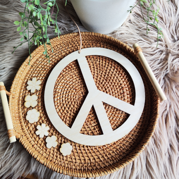 SVG Laser Datei Peace Kranz mit Blumen Laserdatei SVG Datei – Bild 3