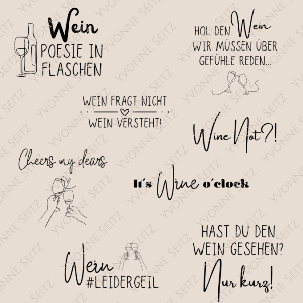 SVG Laser Datei WEIN Bundle Laserdatei SVG Datei