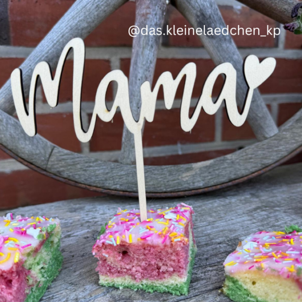 SVG Laser Datei Cake Topper Mama Beste Mama Muttertag 3er Set Laserdatei SVGDatei – Bild 5