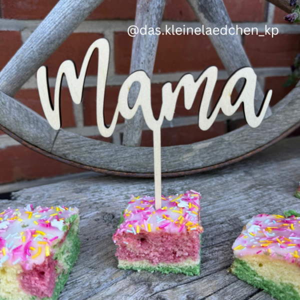 SVG Laser Datei Cake Topper Mama Beste Mama Muttertag 3er Set Laserdatei SVGDatei – Bild 3