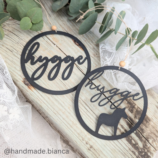 SVG Laser Datei 4er Set Kranz Türkranz Hygge Dala Dalapferd hyggehome Laserdatei SVG Datei – Bild 4