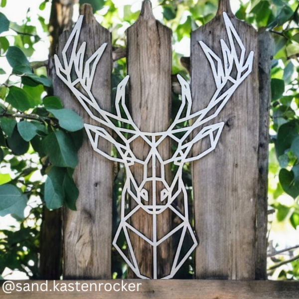 SVG Laser Datei Hirsch Winter Vibes Wanddeko Cut SVG Datei – Bild 6