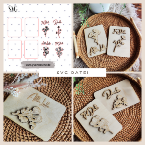 SVG Laser Datei Karten Postkarten Grußkarten SVG Datei