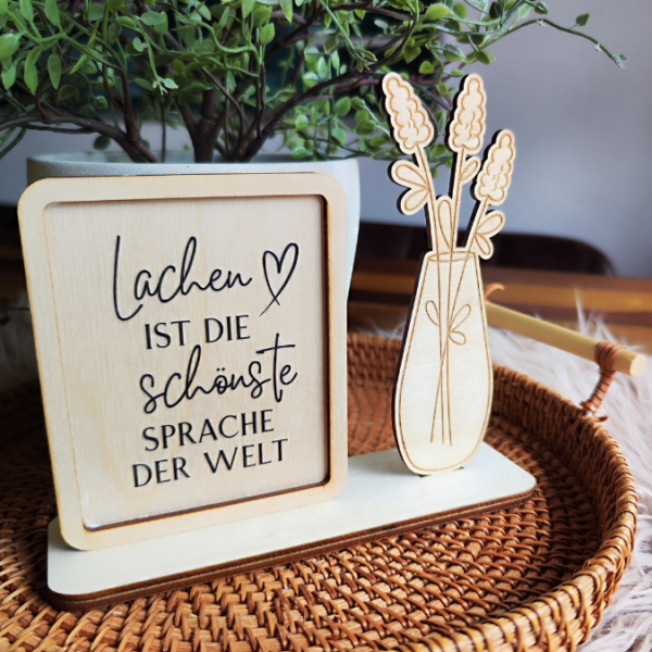 SVG Laser Datei Aufsteller Fotorahmen mit Blumenvasen für 3mm und 4mm Holz SVG Datei – Bild 2