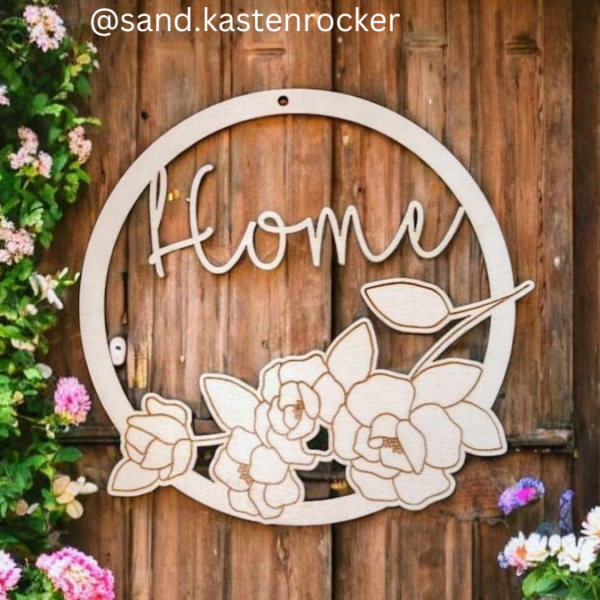 SVG Laser Datei Kränze Home Hello 2er Set Kranz SVG Datei – Bild 2