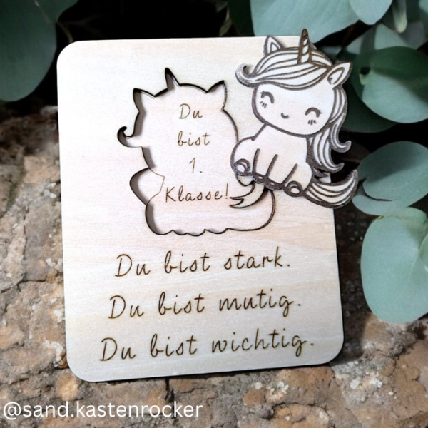SVG Laser Datei Affirmationskarten Einschulung mit Brief Glücksbringer Mutmacher SVG Datei inkl PDF – Bild 4