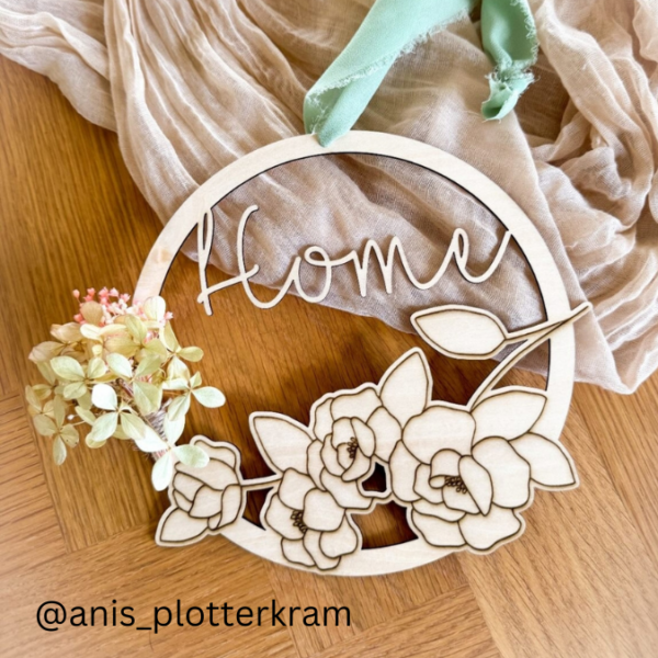 SVG Laser Datei Kränze Home Hello 2er Set Kranz SVG Datei – Bild 3