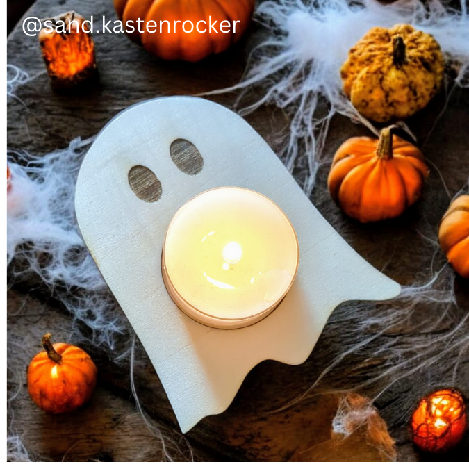 SVG Laser Datei Halloween Teelichthalter Geister 3er Laserdatei SVG Datei – Bild 3