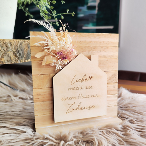 SVG Laser Datei Haus zum Einzug Gutscheinverpackung Geldgeschenk Gutscheine Trockenblumen – Bild 6