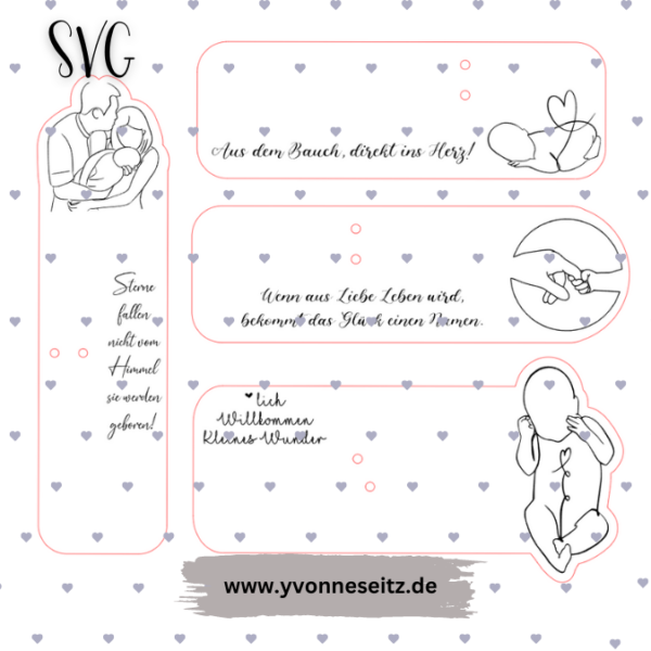 SVG Laser Datei Baby Geldgeschenk zur Geburt Laserdatei SVG Datei – Bild 2