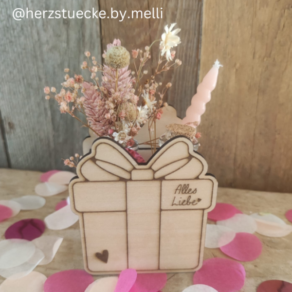 SVG Laser Datei Geschenkbox Geschenk für Trockenblumen und Kleinigkeiten Laserdatei SVG Datei 3mm – Bild 3
