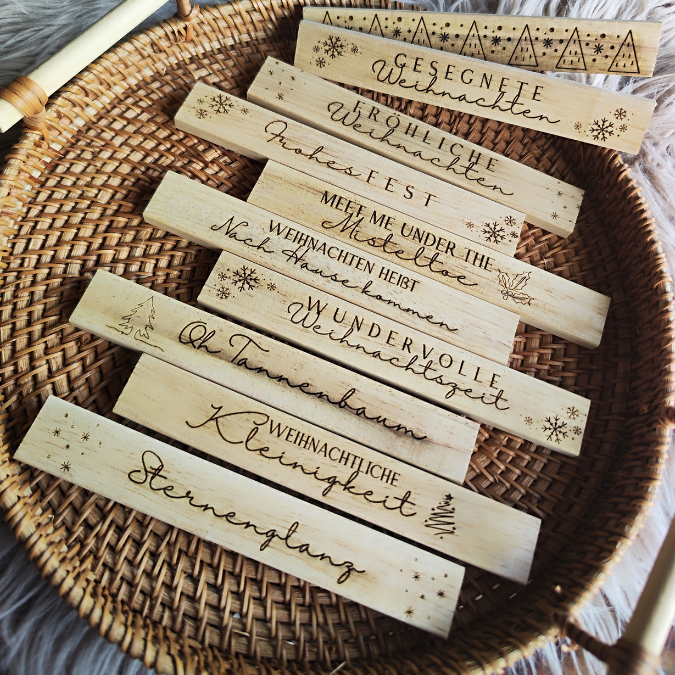 SVG Laser Datei für KLÖTZCHEN WEIHNACHTEN Easysticks Laserdatei SVG Datei – Bild 2