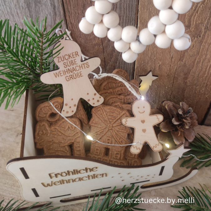 SVG Laser Datei Winter Weihnachten Geschenkbox Schlitten zum befüllen Laserdatei SVG Datei 3mm – Bild 8