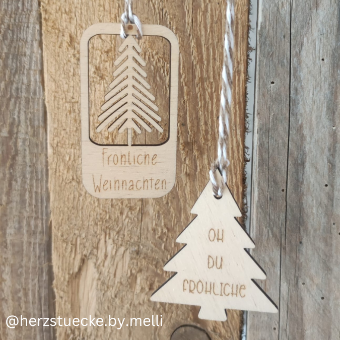 SVG Laser Datei Winter Geschenkanhänger Anhänger Weihnachten Laserdatei SVG Datei – Bild 12