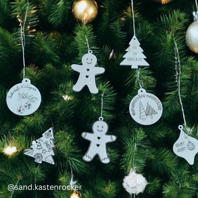 SVG Laser Datei Winter Geschenkanhänger Anhänger Weihnachten Laserdatei SVG Datei – Bild 4