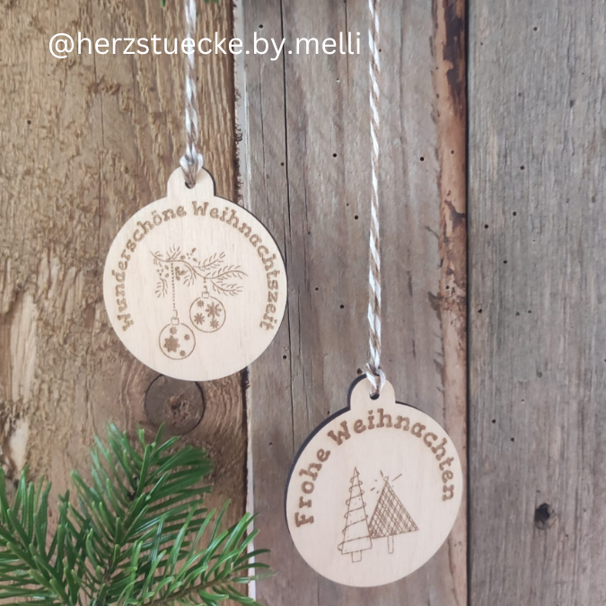 SVG Laser Datei Winter Geschenkanhänger Anhänger Weihnachten Laserdatei SVG Datei – Bild 15